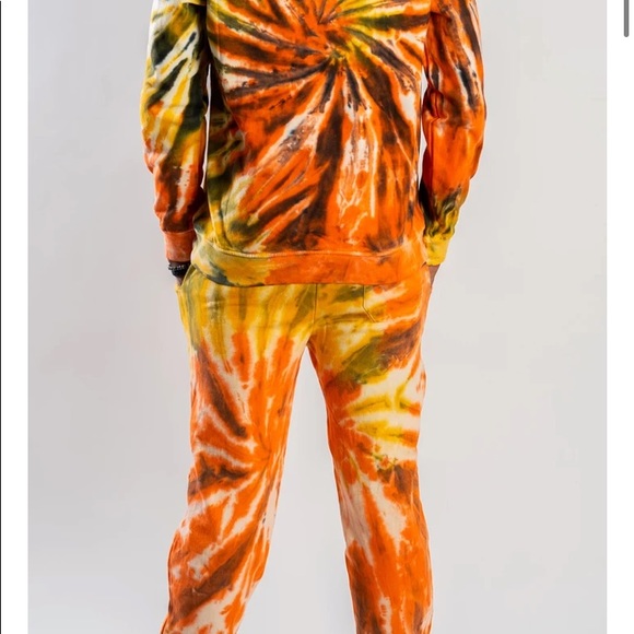 MEN Rust Tie Dye Sweatsuit - Picture 4 of 4